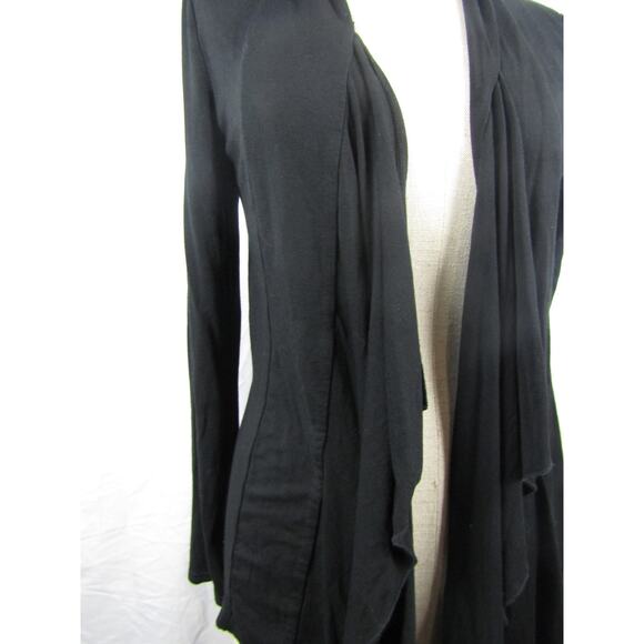 Urban CoCo Black Drape Front Open Cardigan Sweater Size Medium - Picture 8 of 13